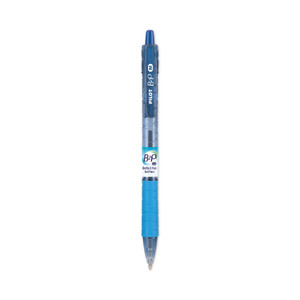 Pilot B2P Bottle-2-Pen Recycled Ballpoint Pen, Retractable, Medium 1 mm, Blue Ink, Translucent Blue Barrel, Dozen