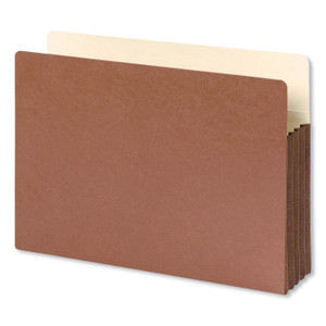 Smead Redrope Drop-Front File Pockets with Fully Lined Gussets, 3.5" Expansion, Legal Size, Redrope, 10/Box