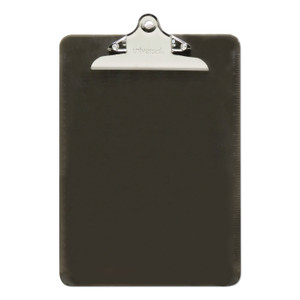 Universal Plastic Clipboard with High Capacity Clip, 1.25" Clip Capacity, Holds 8.5 x 11 Sheets, Translucent Black