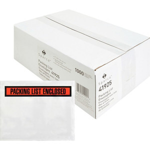 Sparco Pre-labeled Packing Slip Envelope - Packing List - 7" Width x 5 1/2" Length - 70 g/m² - Self-adhesive Seal - White