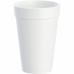 Dart J Cup 16 oz Insulated Foam Cups - 16 fl oz - White - Foam - Cold Drink, Hot Drink, Soft Drink - 25/Bag