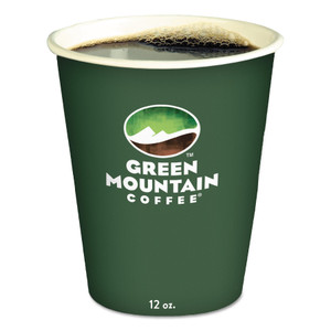 Green Mountain Coffee Paper Hot Cups, 12 oz, Green Mountain Design, Multicolor, 1,000/Carton (GMT93766) View Product Image