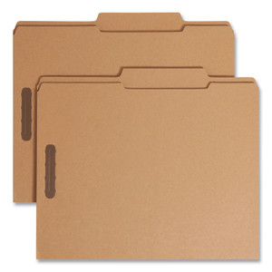 Smead Top Tab Fastener Folders, Guide-Height 2/5-Cut Tabs, 0.75" Expansion, 2 Fasteners, Letter Size, 11-pt Kraft, 50/Box (SMD14880) View Product Image