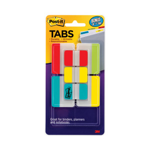 Post-it Tabs Plain Solid Color Tabs Value Pack, (66) 1/5-Cut 1" Wide, (48) 1/3-Cut 2" Wide, Assorted Colors and Sizes, 114/Pack View Product Image