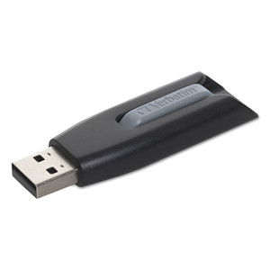 Verbatim Store 'n' Go V3 USB 3.0 Drive, 256 GB, Black/Gray (VER49168) View Product Image