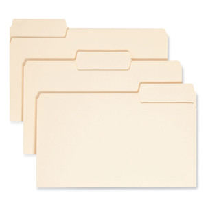 Smead SuperTab Top Tab File Folders, 1/3-Cut Tabs: Assorted, Legal Size, 0.75" Expansion, 11-pt Manila, 100/Box
