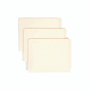 Smead End Tab Fastener Folders with Reinforced Straight Tabs, 11-pt Manila, 2 Fasteners, Letter Size, Manila Exterior, 50/Box
