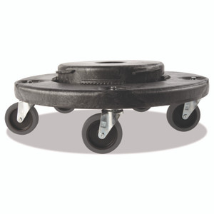 Rubbermaid Commercial Brute Quiet Dolly, 250 lb Capacity, 18.25" Diameter x 6.63"h, Black