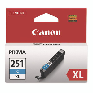 Canon 6449B001 (CLI-251XL) ChromaLife100+ High-Yield Ink, 695 Page-Yield, Cyan