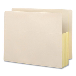 Smead Manila End Tab File Pockets with Tear Resistant Gussets, 3.5" Expansion, Letter Size, Manila, 10/Box