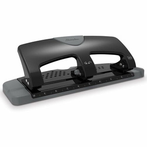 Swingline SmartTouch Low-Force 3-Hole Punch - 3 Punch Head(s) - 20 Sheet - 9/32" Punch Size - Metal - 4.5" Width x 12" Depth x 4.4" Height