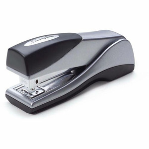 Swingline Optima Grip Compact Stapler - Staples Upto 25 Sheet of 20lb Paper - Holds Upto 105 Staple - Half Strip - Staple Size: 0.25" - Silver