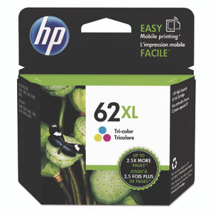HP 62XL, (C2P07AN) High-Yield Tri-Color Original Ink Cartridge