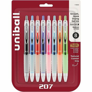 uniball™ 207 Fashion Gel Pens - 0.7 mm Pen Point - Retractable - Assorted Ink