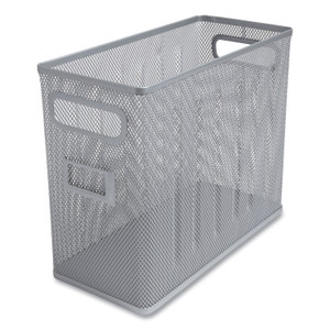 TRU RED Wire Mesh Box-Style Vertical Document Organizer, 1 Section, Letter-Size, 5.79 x 12.4 x 10.16, Silver