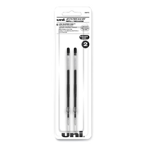 uniball Refill for JetStream RT Pens, Bold Conical Tip, Black Ink, 2/Pack