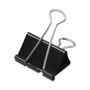 Universal Binder Clip Zip-Seal Bag Value Pack, Mini, Black/Silver, 144/Pack