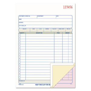 Adams Multipart Sales Order Pad, Three-Part Carbonless, 5.56 x 7.94, 50 Forms Total