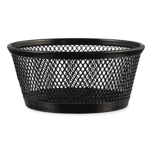 Universal Jumbo Mesh Storage Dish, 4.38" Diameter x 2"h, Black (UNV20014) View Product Image