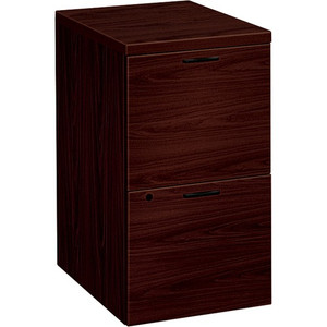 HON 10500 H105104 Pedestal - 28" Height x 15.7" Width x 22.8" Depth - 2 x File Drawer(s) - Flat Edge - Finish: Mahogany