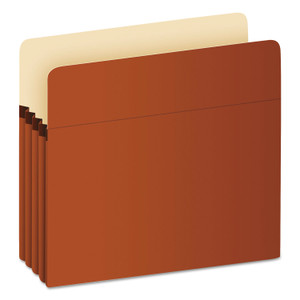 Pendaflex Earthwise by Pendaflex Recycled File Pockets, 3.5" Expansion, Letter Size, Red Fiber