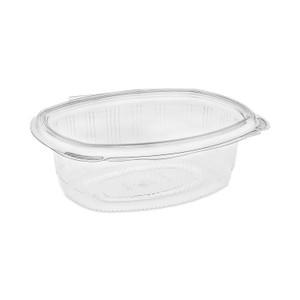 Pactiv Evergreen EarthChoice Recycled PET Hinged Container, 24 oz, 7.38 x 5.88 x 2.38, Clear, Plastic, 280/Carton (PCTYCA910240000) View Product Image