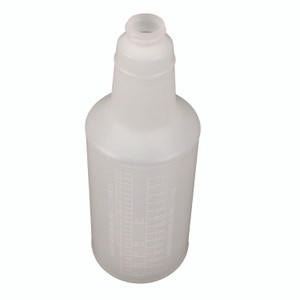 Impact Plastic Bottles with Graduations, 32 oz, Clear, 12/Carton