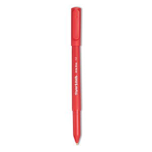 Paper Mate Write Bros. Ballpoint Pen, Stick, Medium 1 mm, Red Ink, Red Barrel, Dozen