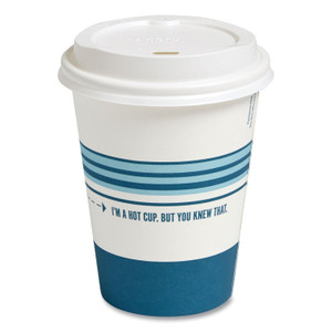 Perk Plastic Cold Cups, 16 oz, Blue, 50/Pack