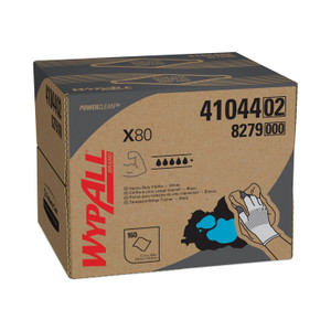 WypAll X80 Cloths, HYDROKNIT, BRAG Box, 11.1 x 16.8, White, 160/Carton (KCC41044) View Product Image