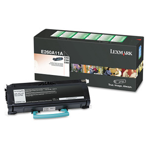 Lexmark E260A11A Return Program Toner, 3,500 Page-Yield, Black (LEXE260A11A) View Product Image