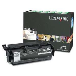 Lexmark T650A11A Return Program Toner, 7,000 Page-Yield, Black (LEXT650A11A) View Product Image