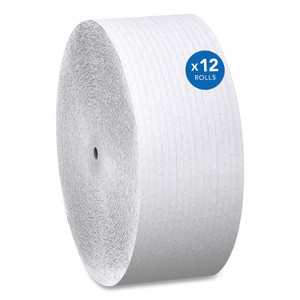 Scott Essential Coreless JRT, Septic Safe, 1-Ply, White, 3.75 x 2,300 ft, 12 Rolls/Carton (KCC07005) View Product Image