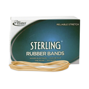 Alliance Sterling Rubber Bands, Size 117B, 0.06" Gauge, Crepe, 1 lb Box, 250/Box (ALL25405) View Product Image