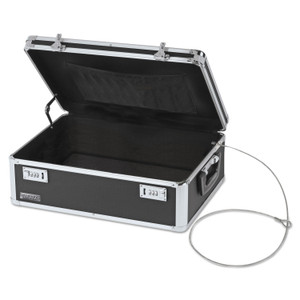 Vaultz Locking Storage Chest, Medium Density Fiberboard, 14.5 x 8 x 19.5, Black Vaultz Locking Storage Chest, Medium Density Fiberboard, 14.5 x 8 x 19.5, Black
