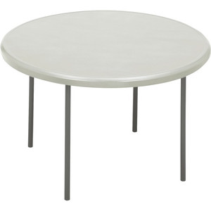 Iceberg IndestrucTable TOO 1200 Series Round Folding Table - Round Top - 600 lb Capacity - 1" Table Top Thickness x 48" Table Top Diameter - 29" Height - Indoor, Outdoor