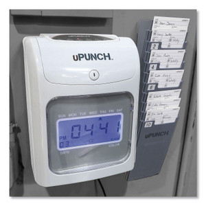 uPunch UB2000 Electronic Calculating Time Clock Bundle, LCD Display, Gray (PPZUB2000) View Product Image