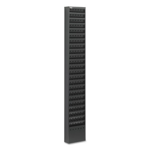 Safco Steel Magazine Rack, 23 Compartments, 10w x 4d x 65.5h, Black