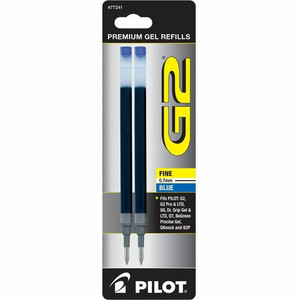 Pilot G2 Premium Gel Ink Pen Refills - 0.70 mm , Fine Point - Blue Ink - Smear Proof