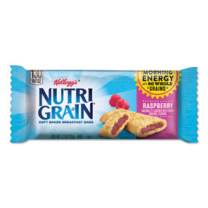 Kellogg's Nutri-Grain Soft Baked Breakfast Bars, Raspberry, Indv Wrapped 1.3 oz Bar, 16/Box