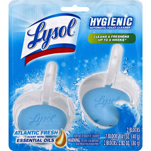 Lysol Toilet Bowl Cleaner Blocks - For Toilet Bowl - 1.41 oz (0.09 lb) - Atlantic Fresh Scent - RAC83721