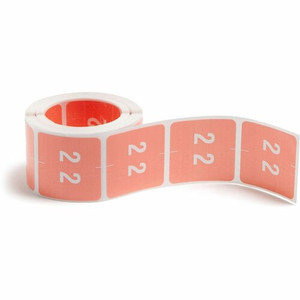 Smead DCC Color-Coded Numeric Labels - 2 - x 1 1/2" Width x 1 1/2" Length - Pink - Laminated