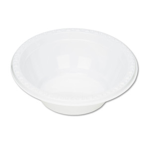 Tablemate Plastic Dinnerware, Bowls, 5 oz, White, 125/Pack (TBL5244WH) View Product Image