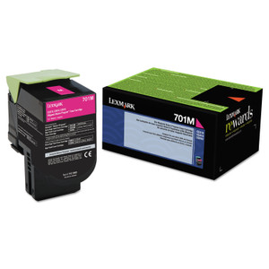 Lexmark 70C10M0 Return Program Toner, 1,000 Page-Yield, Magenta (LEX70C10M0) View Product Image