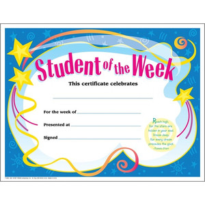 Trend Student of The Week Award Certificate (TEPT2960) View Product Image