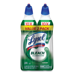 LYSOL Brand Disinfectant Toilet Bowl Cleaner with Bleach, 24 oz, 2/Pack (RAC96085PK) View Product Image