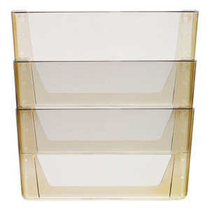 Storex Wall File, 3 Sections, Legal Size, 16" x 4" x 14", Smoke, 3/Set