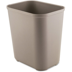 Rubbermaid Commercial 28 QT Fire-Resistant Wastebasket - 7 gal Capacity - Rectangular - Impact Resistant, Impact Resistant, Rust Resistant, Dent Resistant, Dent Resistant - 10.5" Height x 10.5" Width x 14.5" Depth - Thermoset Polyester, Fiberglass