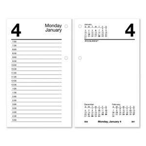AT-A-GLANCE Desk Calendar Recycled Refill, 3.5 x 6, White Sheets, 2024 (AAGE717R50) View Product Image
