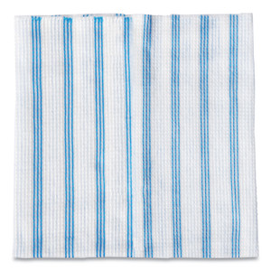Rubbermaid Commercial HYGEN Disposable Microfiber Cleaning Cloths, 12 x 12, Blue/White Stripes, 600/Carton
